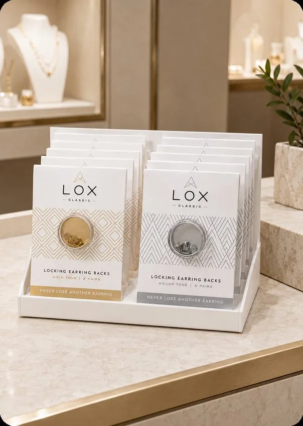 מארז תצוגה של LOX על דלפק חנות תכשיטים